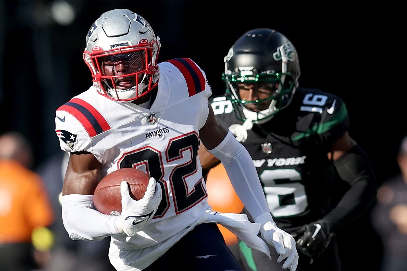 S Devin McCourty contra los Jets en 2022. (Foto: USA Today Sports)