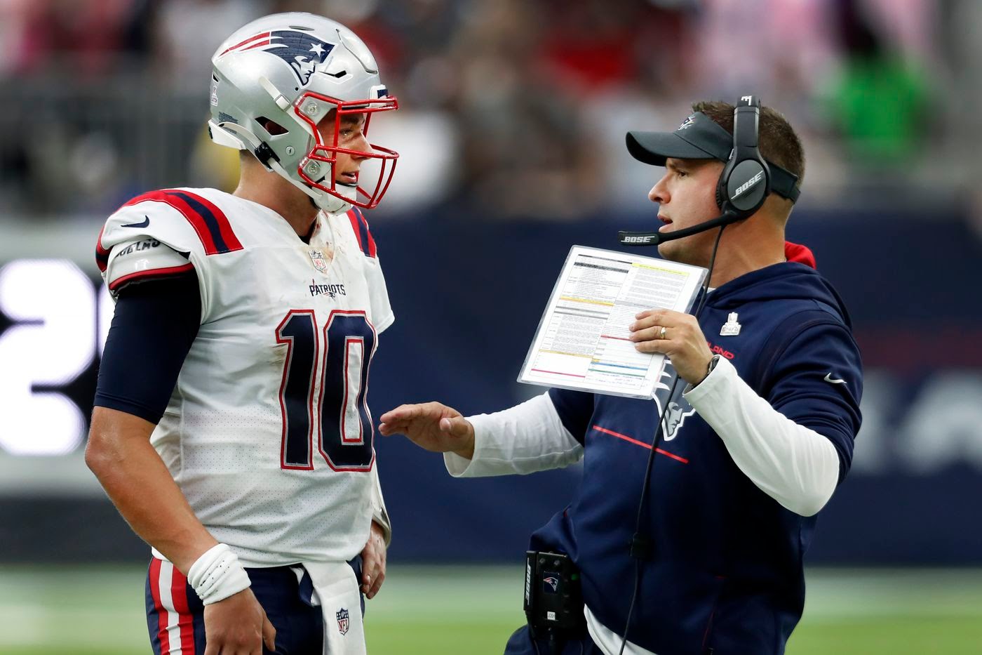 Mac Jones y Josh McDaniels en 2021. (Foto: Getty Images)